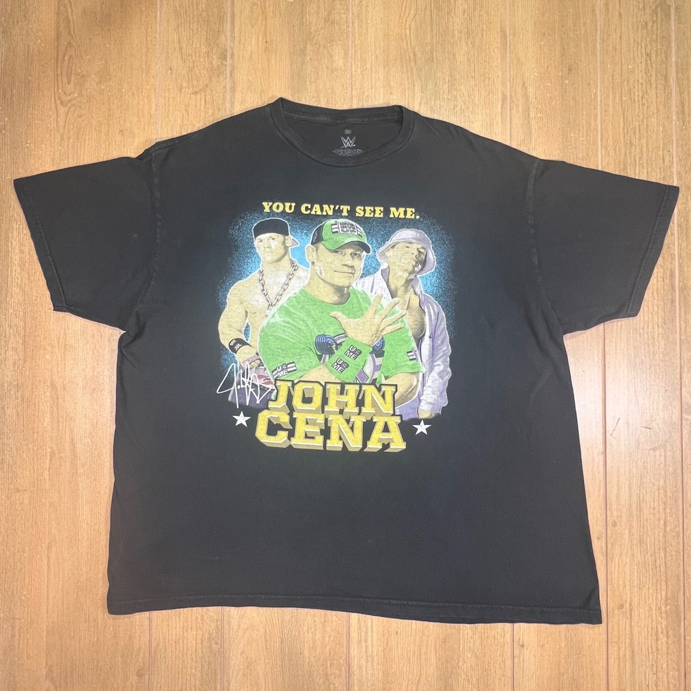 WWE John Cena You Cant See Me Graphic‎ T-Shirt Black Ripple Junction Mens 2XL